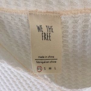 We the Free White Waffle with Bell Sleeves